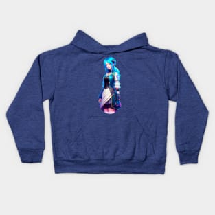 cute anime girl design Kids Hoodie